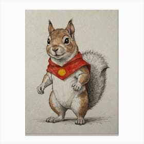 Super Squirrel 2 Canvas Print