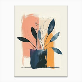 Zebra Plant Minimalist Illustration 5 Canvas Print