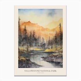 Autumn Forest Landscape Yellowstone National Park 2 Poster Canvas Print