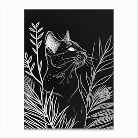 Chartreux Cat Minimalist Illustration 1 Canvas Print