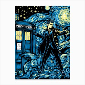 Tenth Doctor Dreams Of Time And Space Canvas Print