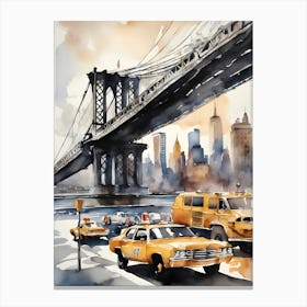 New York City Watercolor 6 Canvas Print