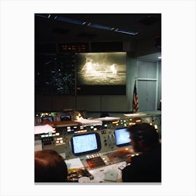 Interior View Of The Mission Operations Control Room (Mocr), In The Mission Control Center (Mcc) Canvas Print