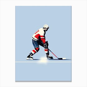 Hockey Player On The Ice Canvas Print