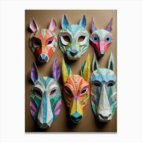 Origami Masks Canvas Print