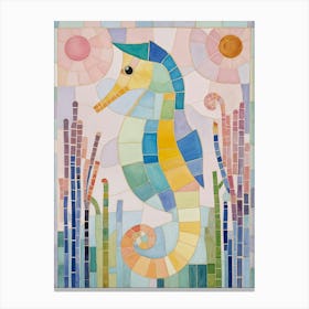 Seahorse Mosaic Canvas Print