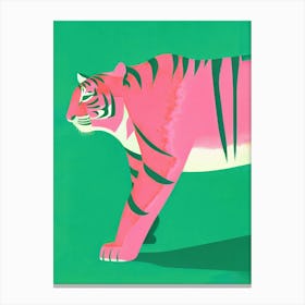 Fierce Tiger Essence Pink Canvas Print
