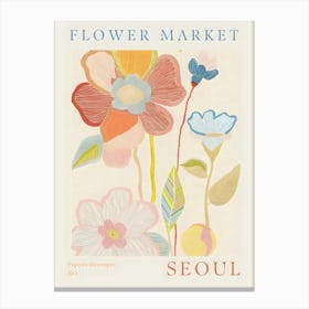 Flower Market Seoul 1 Canvas Print