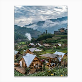 Village In The Mountains Canvas Print