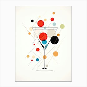 Mid Century Modern Martini Floral Infusion Cocktail 4 Canvas Print