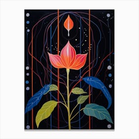 Gloriosa Lily 1 Hilma Af Klint Inspired Flower Illustration Canvas Print