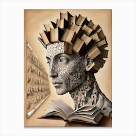 Book Head 1 Canvas Print