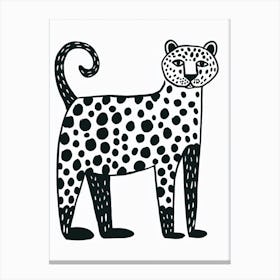 B&W Leopard Canvas Print