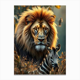 Wild Animal Creative Portrait 48 Canvas Print