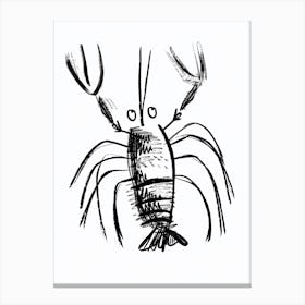 B&W Lobster Canvas Print