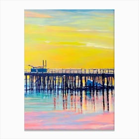 Gulfport Beach, Mississippi Bright Abstract Canvas Print