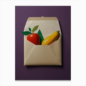 Envelope With Fruit Canvas Print
