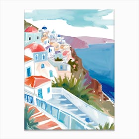 Santorini Greece print Canvas Print