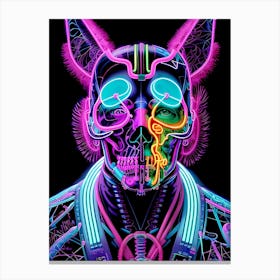Neon Skull 28 Canvas Print