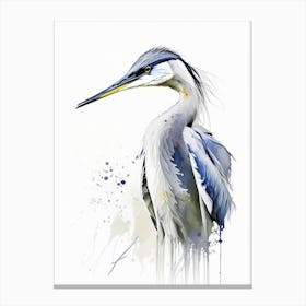 Grey Heron Impressionistic 1 Canvas Print