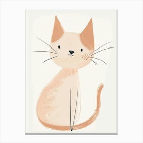 Japanese Bobtail Cat Clipart Illustration 4 Canvas Print