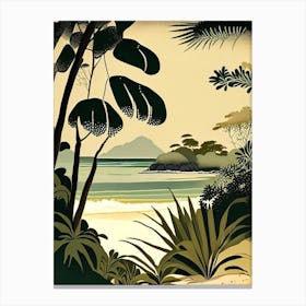 Seychelles Beach Rousseau Inspired Tropical Destination Canvas Print