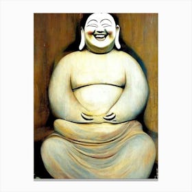 Laughing Buddha 2, Symbol Abstract Painting Canvas Print