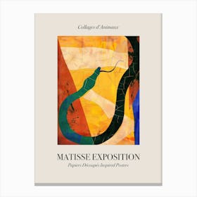 Snake 4 Matisse Inspired Exposition Animals Poster Canvas Print