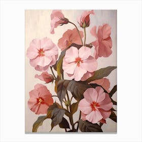 Floral Illustration Impatiens 4 Canvas Print