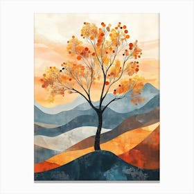 Modern Orange Tree 6 Canvas Print