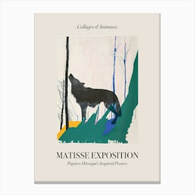 Wolf 1 Matisse Inspired Exposition Animals Poster Canvas Print