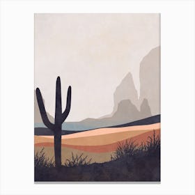Cactus In The Desert 16 Canvas Print