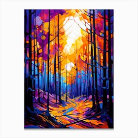 Abstract Aspen Vibrant Illustration Canvas Print