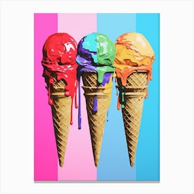 Retro Ice Cream Colour Pop  2 Canvas Print