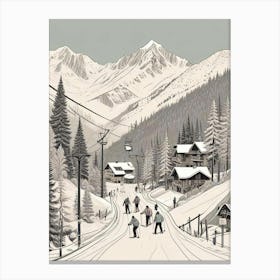 Retro Apres Ski Vintage Artwork (2) Canvas Print