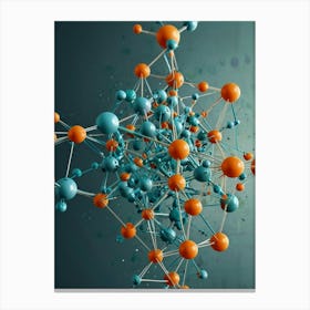 Molecule Structure Canvas Print