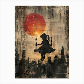 Swinging Girl Canvas Print