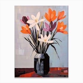 Bouquet Of Autumn Crocus Flowers, Autumn Florals Painting 2 Canvas Print