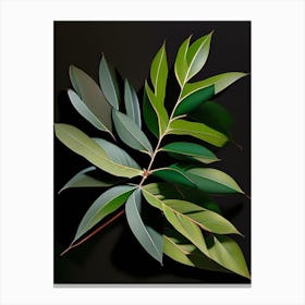 Wax Myrtle Leaf Vibrant Inspired 3 Canvas Print