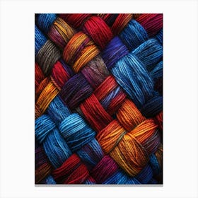 Colorful Yarn Background Canvas Print