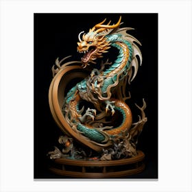 Chinese Dragon Elements 3d 1 Canvas Print