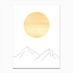 Mountains And Sun Canvas Print