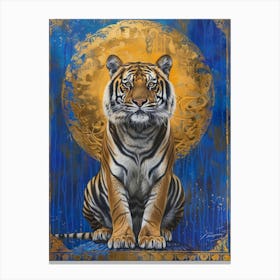 Tiger In The Moonlight Canvas Print