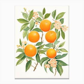 Oranges On A Branch Canvas Print