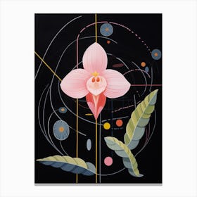 Orchid 1 Hilma Af Klint Inspired Flower Illustration Canvas Print