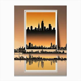 Urban Skyline Art Print (3) Canvas Print