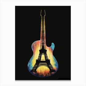 Guitar In Paris Canvas Print