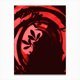 Dark Abstract Black Red Nature Canvas Print