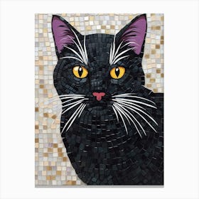 Mosaic Cat 5 Canvas Print