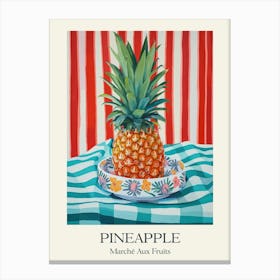 Marche Aux Fruits Pineapple Fruit Summer Illustration 2 Canvas Print